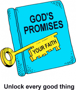 Image: A Bible with the word Gods Promises and a Key with the word ...