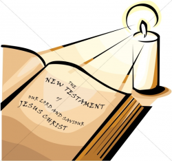 The New Testament by Candlelight | Bible Clipart