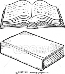 Vector Clipart - Book or bible sketch. Vector Illustration ...
