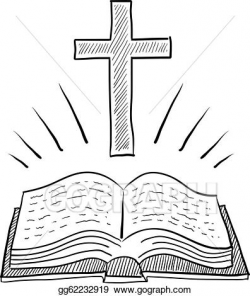 EPS Illustration - Cross and bible sketch. Vector Clipart gg62232919 ...