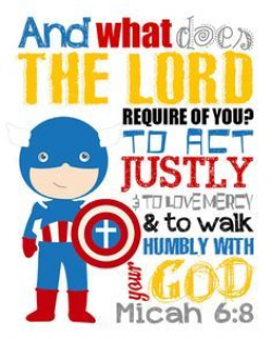 Captain America Christian Superhero Wall Art Print - Jesus is the ...