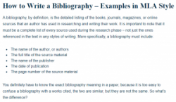 How to Write a Bibliography - Examples in MLA Style - A Research ...