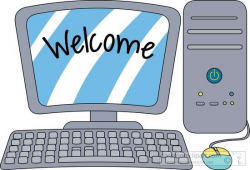 Computers Clipart- desktop-computer-with-welcome-on-the-screen ...