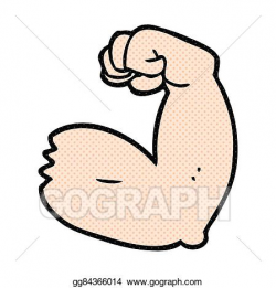 EPS Vector - Cartoon strong arm flexing bicep. Stock Clipart ...