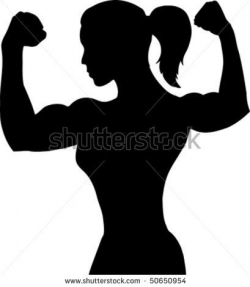 bodybuilding logos | Outline Of A Female Bodybuilder Stock Vector ...