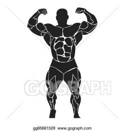 Vector Stock - Bodybuilder, double biceps, athlete. Stock Clip Art ...