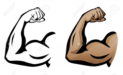 Cartoon Muscle Arm . Cartoon Muscle Arm Muscular Arm Flexing ...