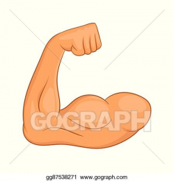Vector Stock - Biceps hands icon, cartoon style. Stock Clip ...