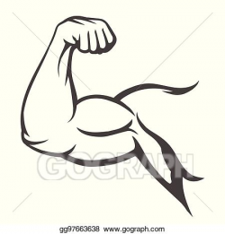 Vector Illustration - Bodybuilder muscle flex arm. EPS ...
