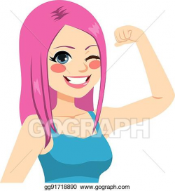 Vector Art - Strong girl power. Clipart Drawing gg91718890 - GoGraph