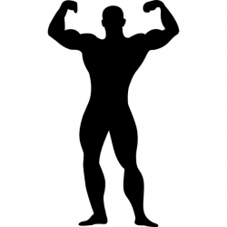 Silhouette Muscle Man at GetDrawings.com | Free for personal use ...