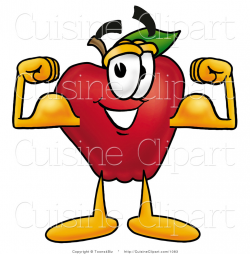 Cuisine Clipart of a Strong Nutritious Red Apple Character Mascot ...
