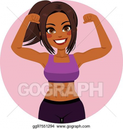 Vector Art - Woman strong. EPS clipart gg97551294 - GoGraph