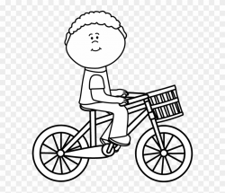 Cycling Clipart Bike Rider - Bicycle Clipart Black And White ...