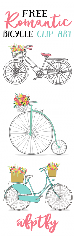 Free Romantic Bicycle Clip Art | Clip art free, Clip art and Bicycling