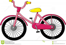 Bike clipart pink bike - Pencil and in color bike clipart pink bike