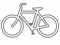 Clip Art: bicycle route sign black white line ... - ClipArt Best ...