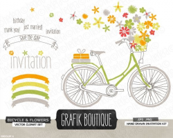 10 best Bicycle Clip Art images on Pinterest | Bicycles, Invitation ...