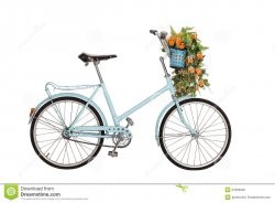 Bike clipart flower - Pencil and in color bike clipart flower