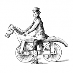 Antique Images - Unusual Early Bicycle with Horse Head - The ...