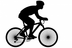 Black silhouette of a cyclist on a racing bike clipart | Ceramic ...