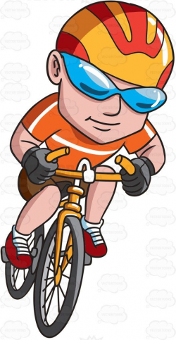 A happy man riding a bike #cartoon #clipart #vector ...