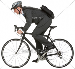 Stock Photo Business Man On Bicycle Clipart - Image 66091005 ...