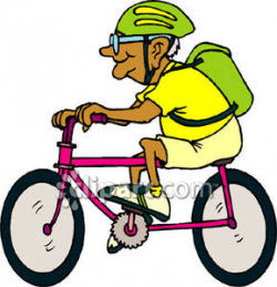 Man Riding Bike Clipart