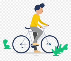 Illustration Of A Man Riding A Bicycle - Bicycle Clipart ...