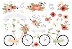Premium Vector Clipart - Wedding Stationery Clipart - Rustic ...