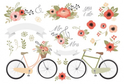 Premium Vector Clipart - Wedding Stationery Clipart - Rustic Floral ...