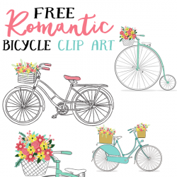 Free Romantic Bicycle Clip Art - Free Pretty Things For You