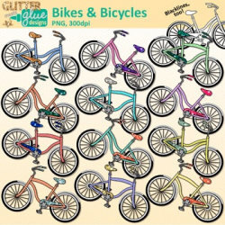 Bicycle and Bike Clip Art | Summer Graphics for Classroom Decor ...