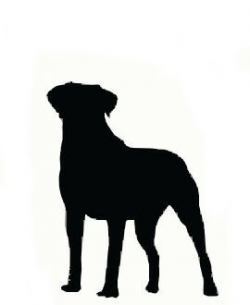 Silhouette of Large Dog - Dog Clip Art Pictures