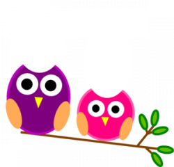 Big And Little Pink And Purple Owls Clip Art at Clker.com - vector ...