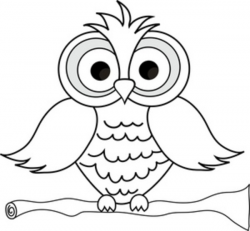 Wise Owl With Big Eyes On A Tree Limb In Black And White Smu | Free ...