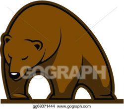 Vector Stock - Big brown bear mascot. Stock Clip Art gg68071444 ...