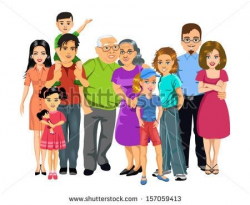Big Happy Family Clipart | Happy Family Clipart | Pinterest | Happy ...