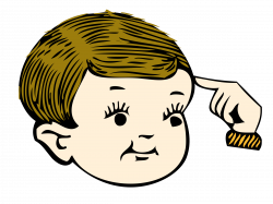 Clipart - Pointing at your head