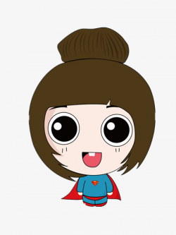 Meatball Head Girl, Brown, Big Head, Cute PNG Image and Clipart for ...