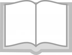 Clipart - Open book (grayscale)
