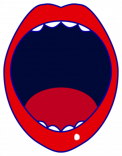 Clipart - red open mouth