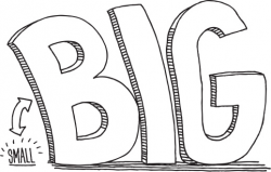 Big clipart contrast clipart big and small pencil and in color ...