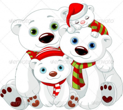Big Polar Bear Family at Christmas | Polar bear, Bears and Big