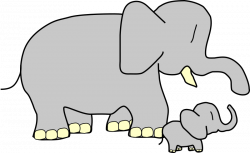 Clipart - baby elephant