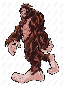 Bigfoot Clip Art - Royalty Free Clipart - Vector Cartoon Drawing