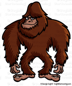 Cartoon Bigfoot Clip Art Stock Illustration - Coghill Cartooning