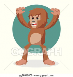 EPS Vector - Bigfoot angry. Stock Clipart Illustration gg88512006 ...