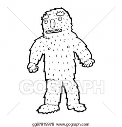 Stock Illustration - Cartoon bigfoot. Clipart Drawing ...