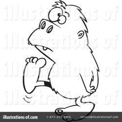 Bigfoot Clipart #1080556 - Illustration by toonaday